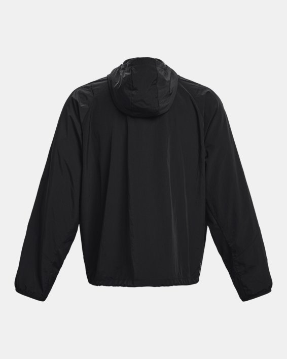 เสื้อแจ็คเก็ตอโนแรคซิปครึ่งตัว UA RUSH™ Woven สำหรับผู้ชาย in Black image number 9